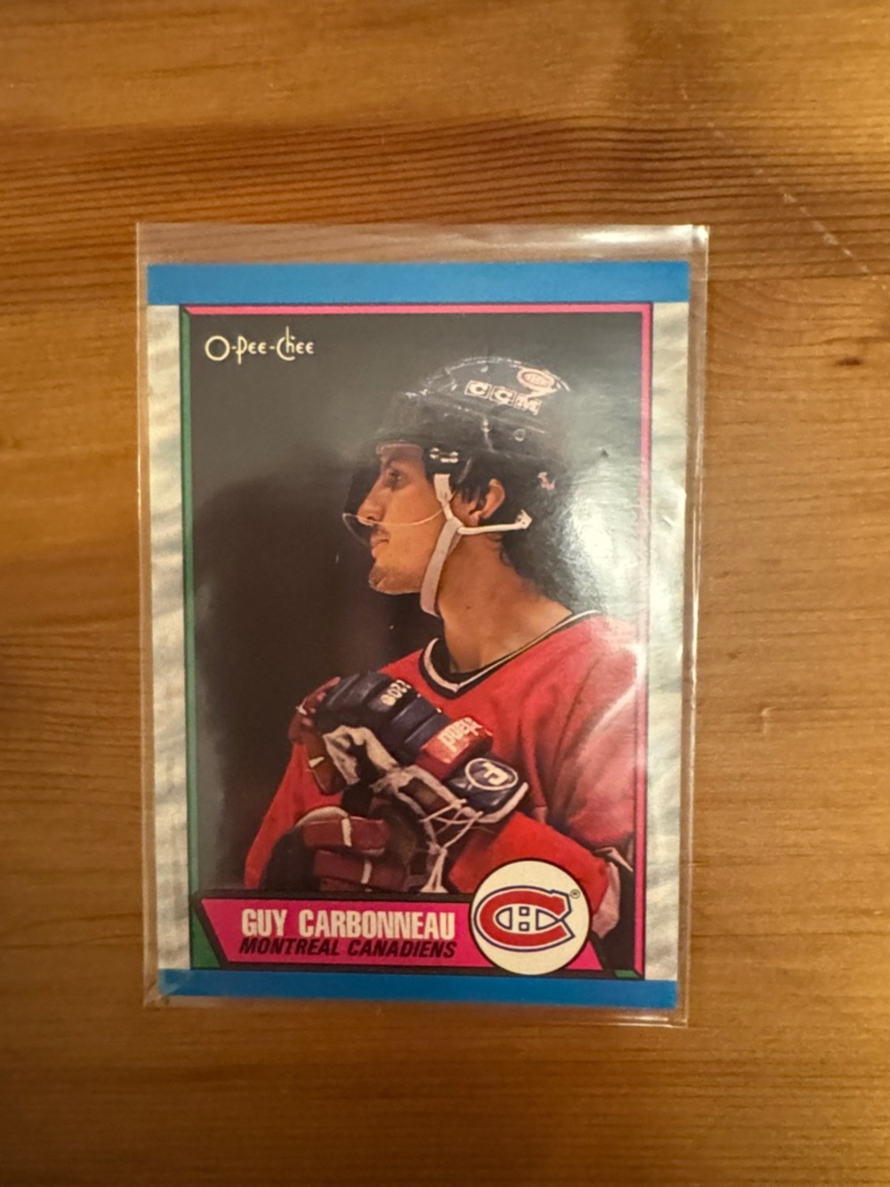 Guy Carbonneau Montreal Canadiens O-Pee-Chee Hockey Card - Red Jersey